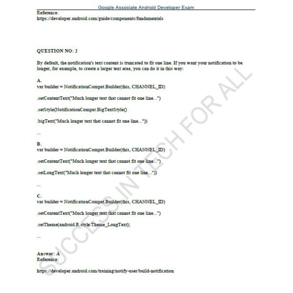 Printout Google Associate Android Developer Study Guide - Picture 3 of 6
